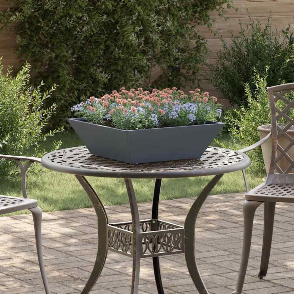 Vidaxl Garden Planter 5 Pcs 50 X 50 X 15 Cm Anthracite