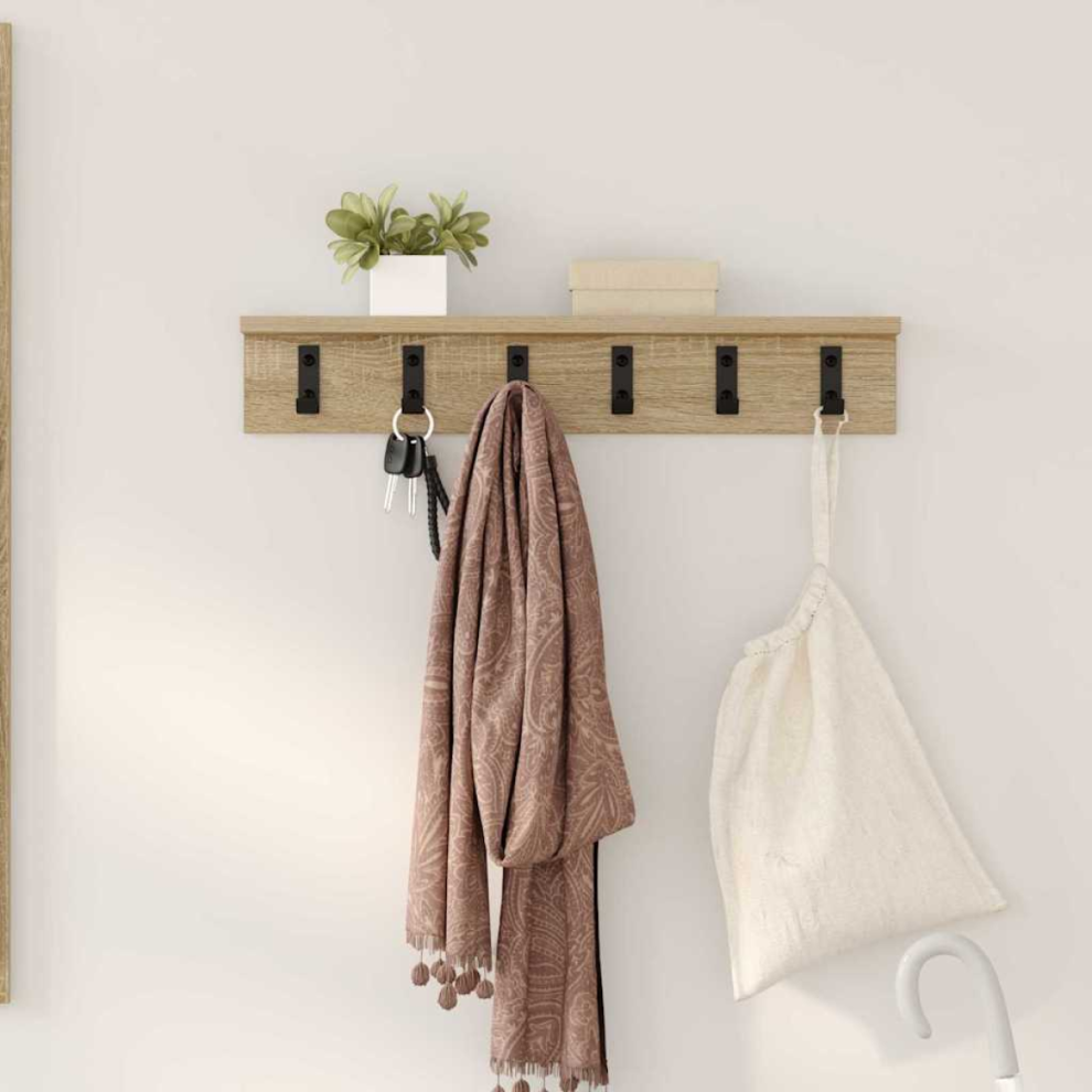 Vidaxl Wall-Mounted Coat Rack Sonoma Oak 60 X 10.5 X 10.5 Cm