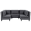 Beliani Modular U-Shape Sofa 5 Seater UNSTAD Fabric Dark Grey 1