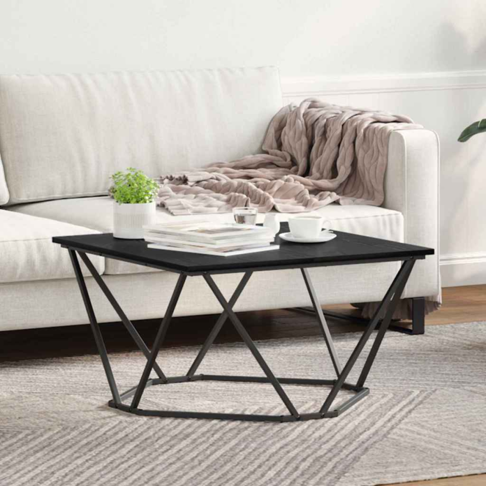 Vidaxl Coffee Table Black Oak 80 X 80 X 45 Cm