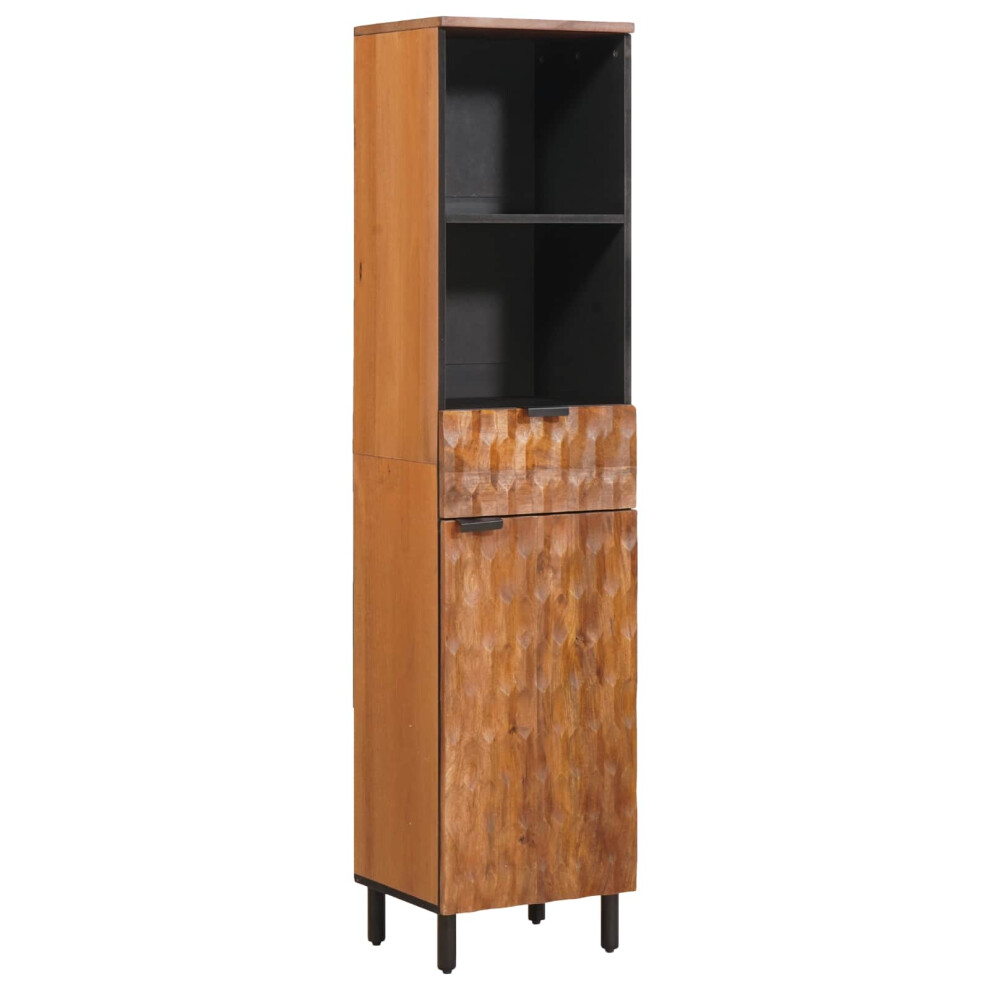 Vidaxl Bathroom Cabinet Brown 38 X 33 X 160 Cm Solid Mango Wood