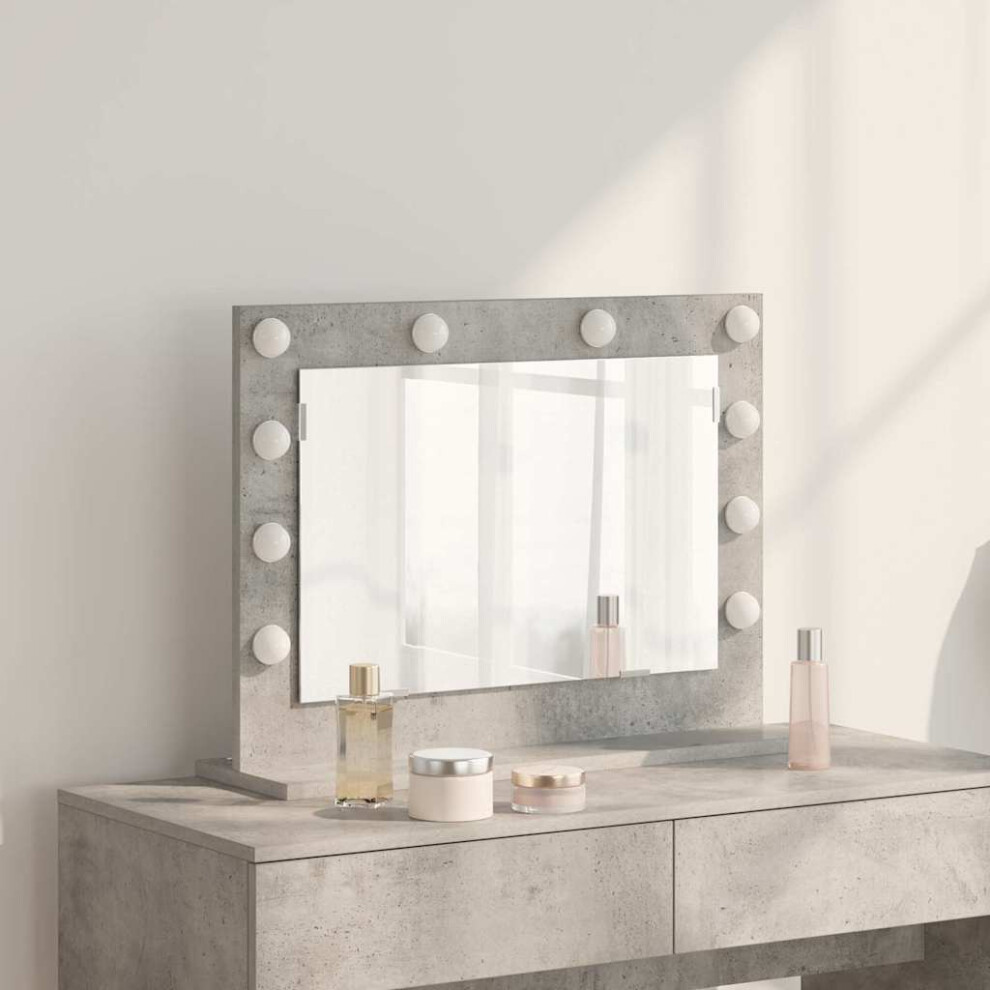 Vidaxl Vanity Mirror Rectangular Concrete 60 X 45 X 18 Cm Grey