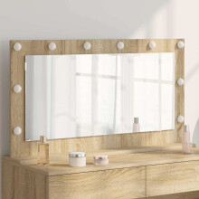 vidaXL Vanity Mirror Rectangular Sonoma Oak 100 x 55 x 18 cm