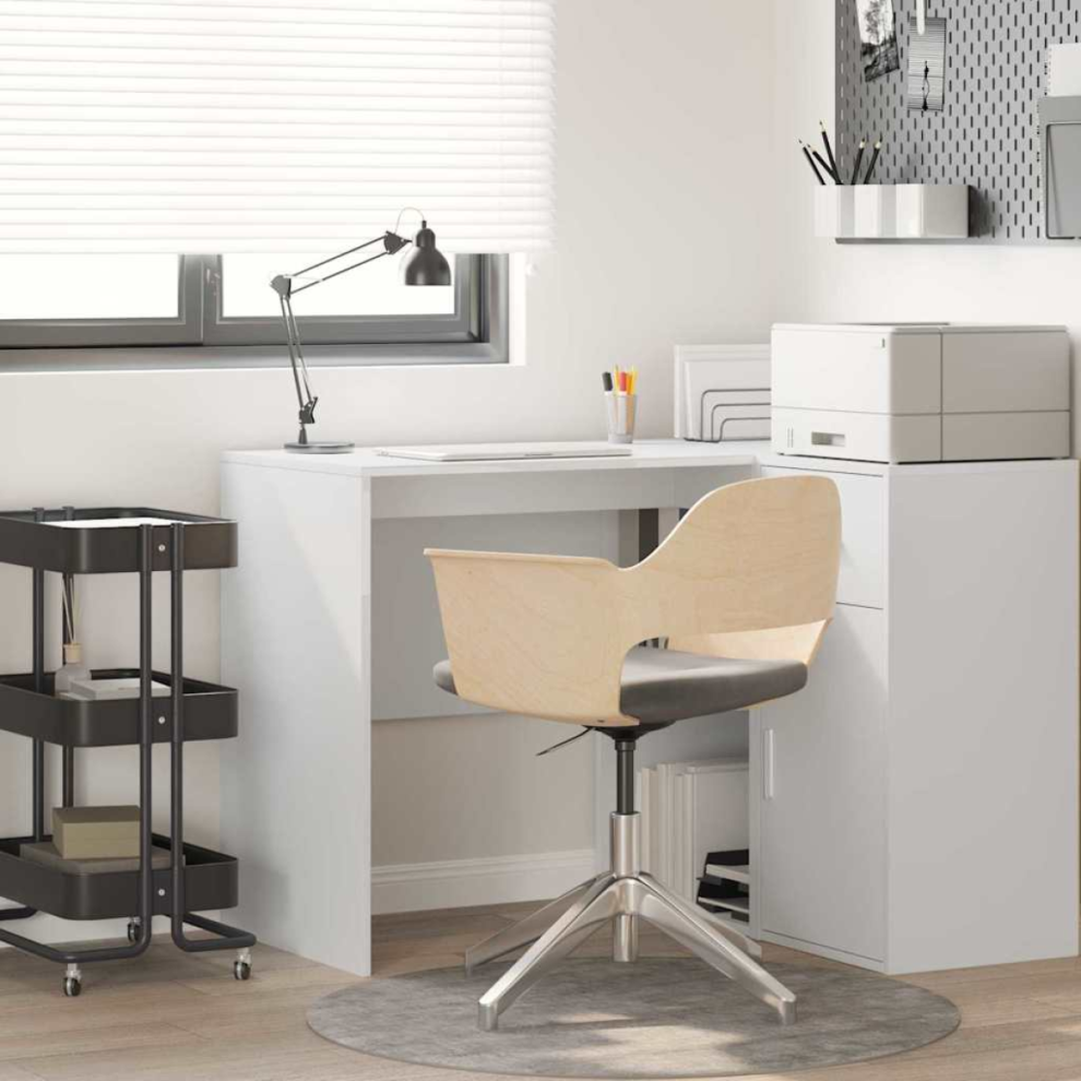Vidaxl Desk With Shelf 102 X 50 X 75 Cm Engineered Wood White
