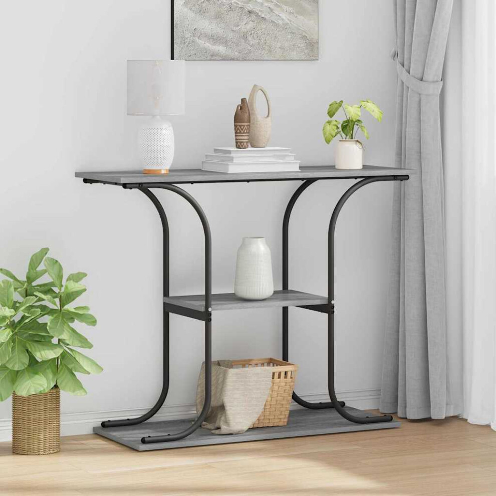 Vidaxl Console Table Sonoma 101 X 35 X 80.5 Cm Engineered Wood Grey