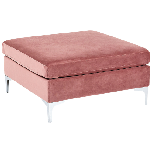 Beliani Ottoman EVJA Velvet Pink