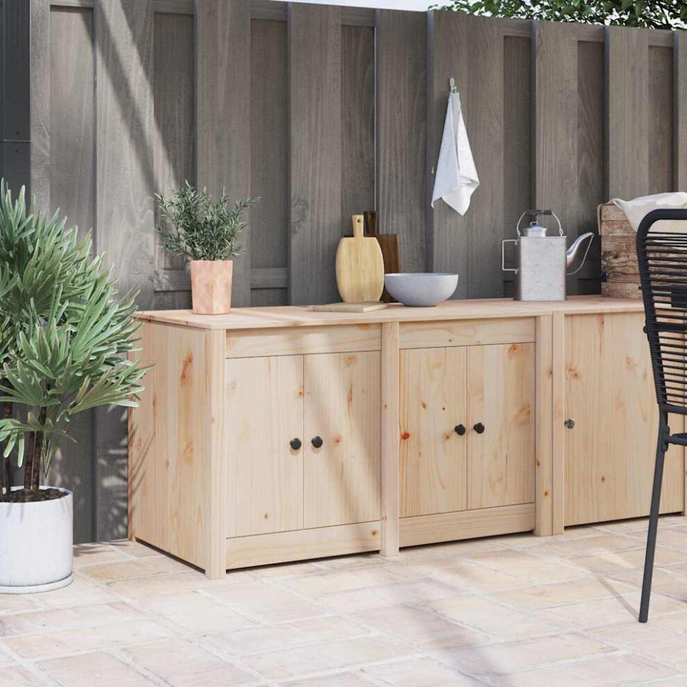 Vidaxl Kitchen Cabinet Brown Oak 106 X 55 X 64 Cm Solid Pine Wood