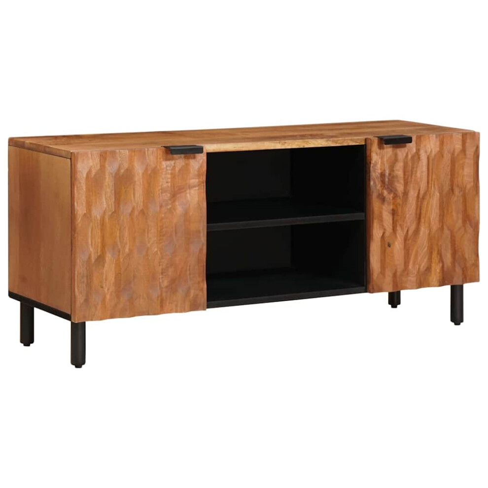 Vidaxl Tv Cabinet With Shelf Acacia Finish 105 X 33 X 46 Cm Brown