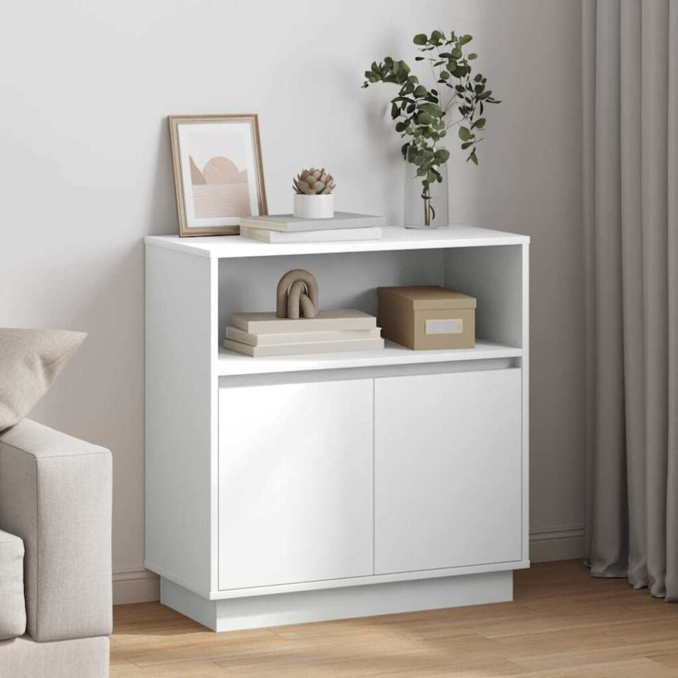 Vidaxl Led Sideboard 71 X 34.5 X 75 Cm Engineered Wood White