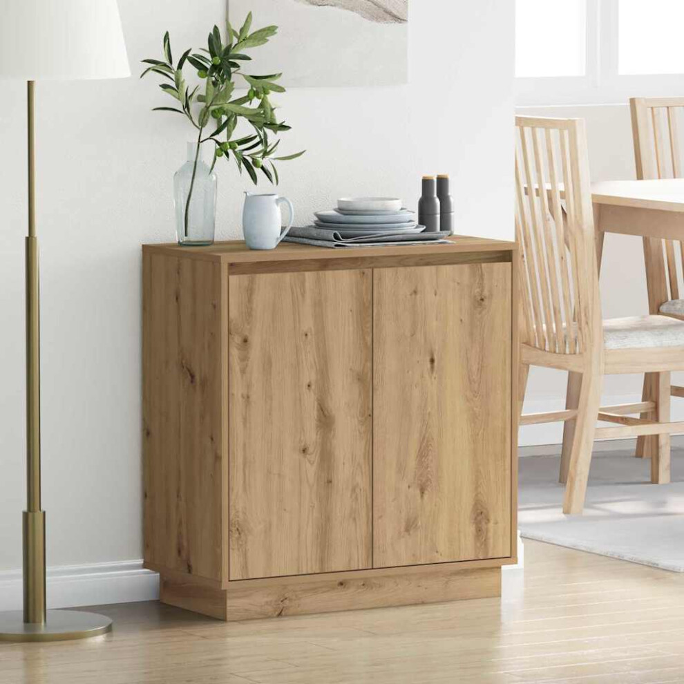 Vidaxl Led Sideboard Artisan Oak 71 X 34.5 X 75 Cm Engineered Wood