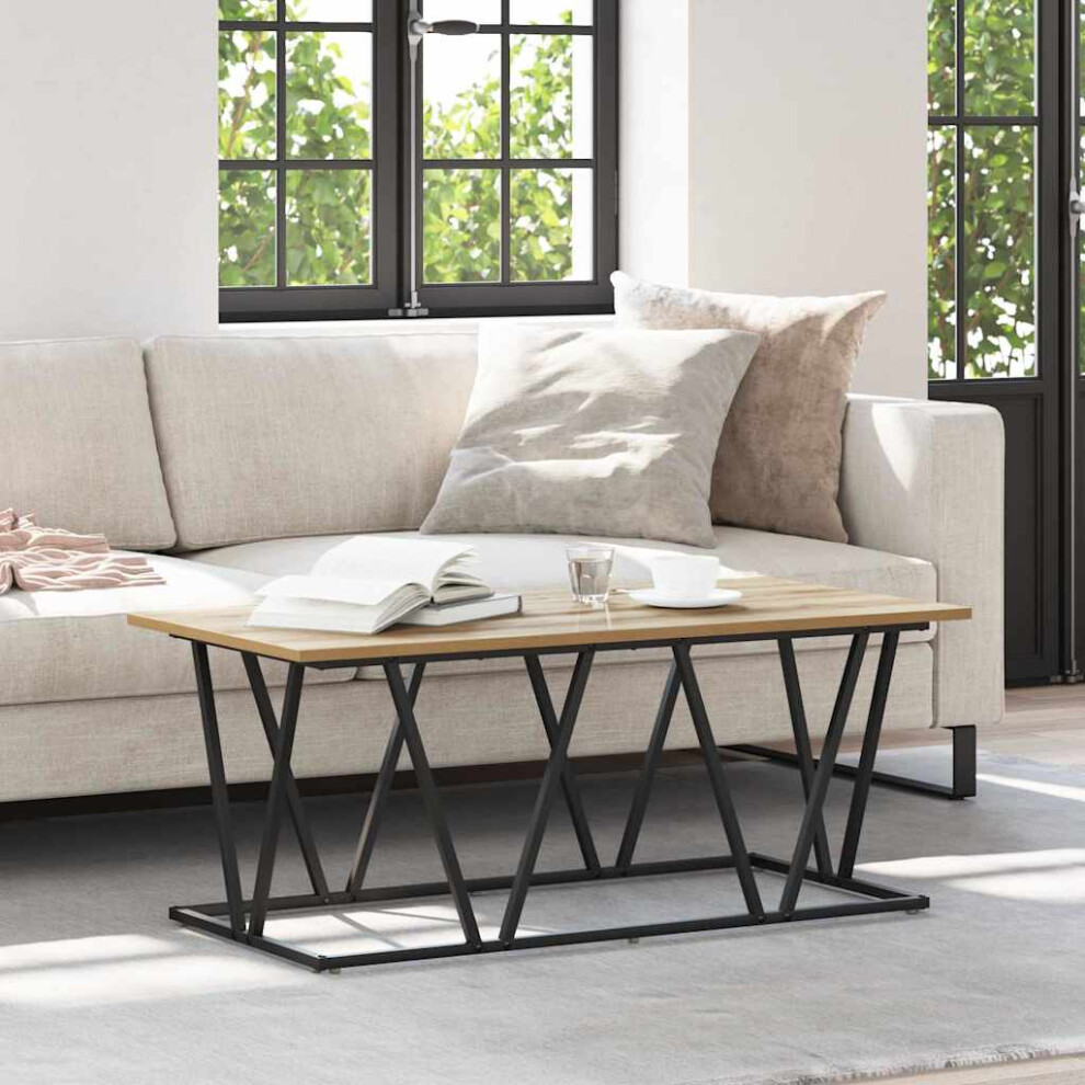 vidaXL - Coffee Table - Artisan Oak - Brown - 100 x 50 x 40 cm - Image 2