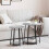 VidaXL vidaXL Side Table Set with Shelf 2 pcs Grey Sonoma and Black 1