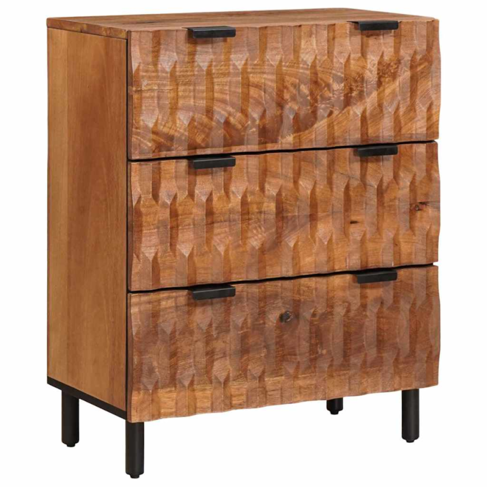 Vidaxl Sideboard Acacia Brown Finish 60 X 33 X 75 Cm Solid Mango Wood