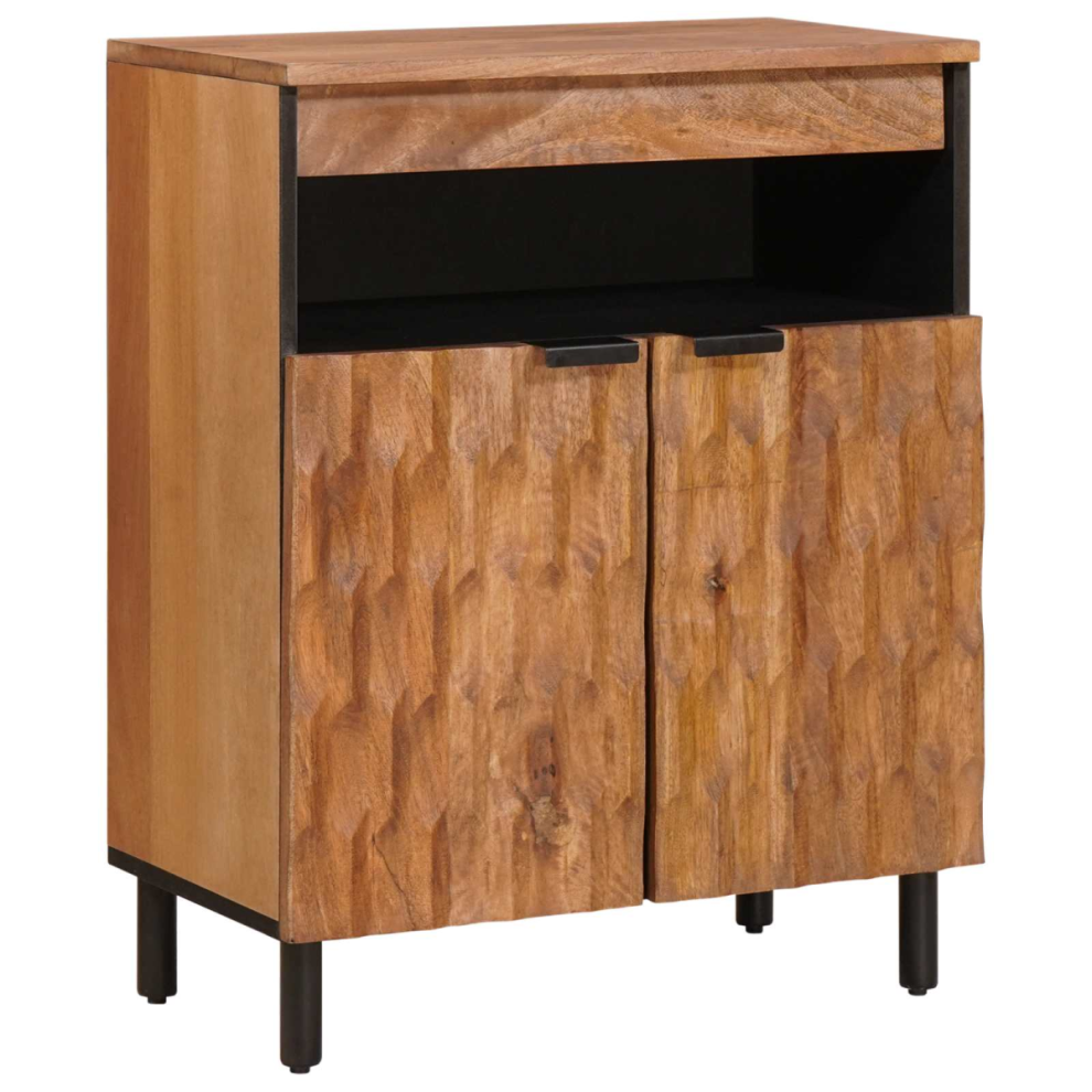 Vidaxl Sideboard Acacia Brown Finish 60 X 33 X 75 Cm Solid Mango Wood