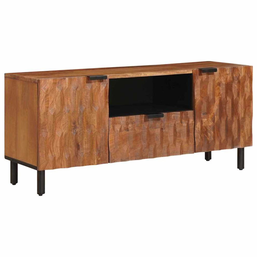 Vidaxl Tv Cabinet With Drawer Acacia Finish 105 X 33 X 46 Cm Brown