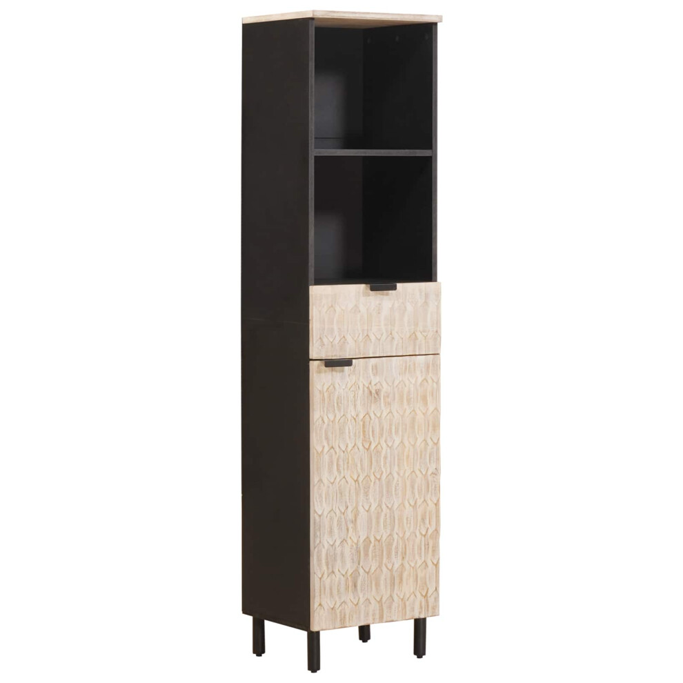 Vidaxl Bathroom Cabinet With Shelf Black And White 38 X 33 X 160 Cm