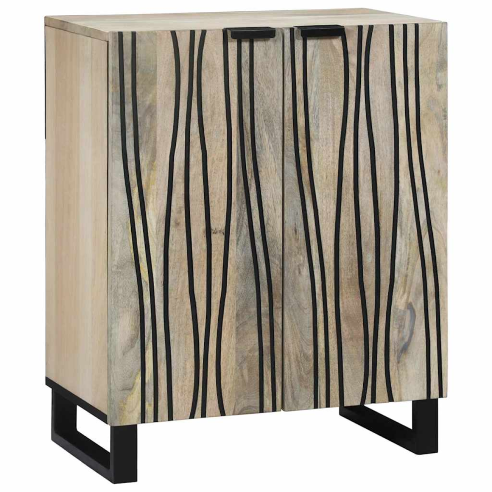 Vidaxl Sideboard White 60 X 33.5 X 75 Cm Solid Mango Wood