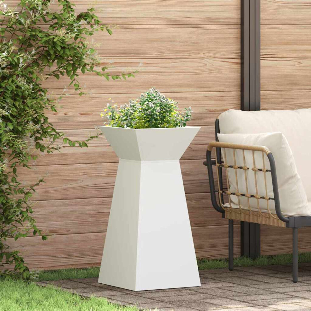 Vidaxl Pillar Planter 35 X 35 X 73 Cm White