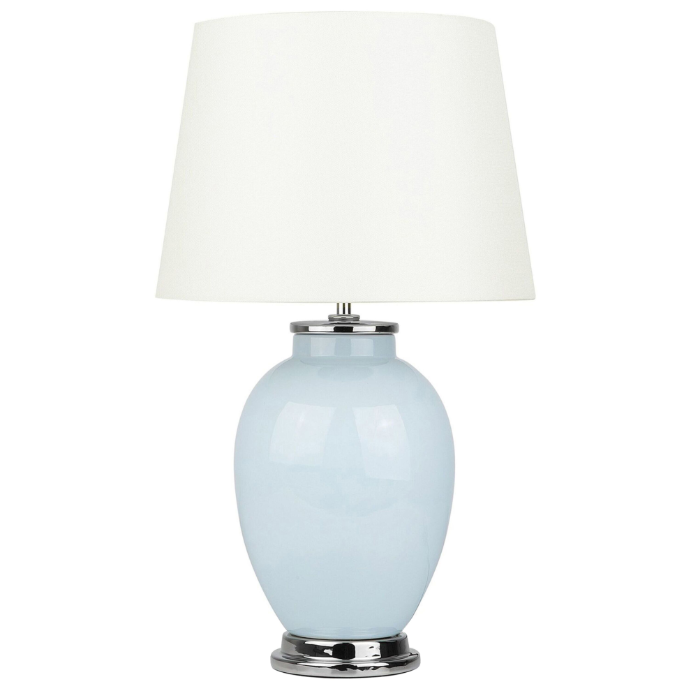 Beliani Table Lamp Brenta Ceramic Light/Blue