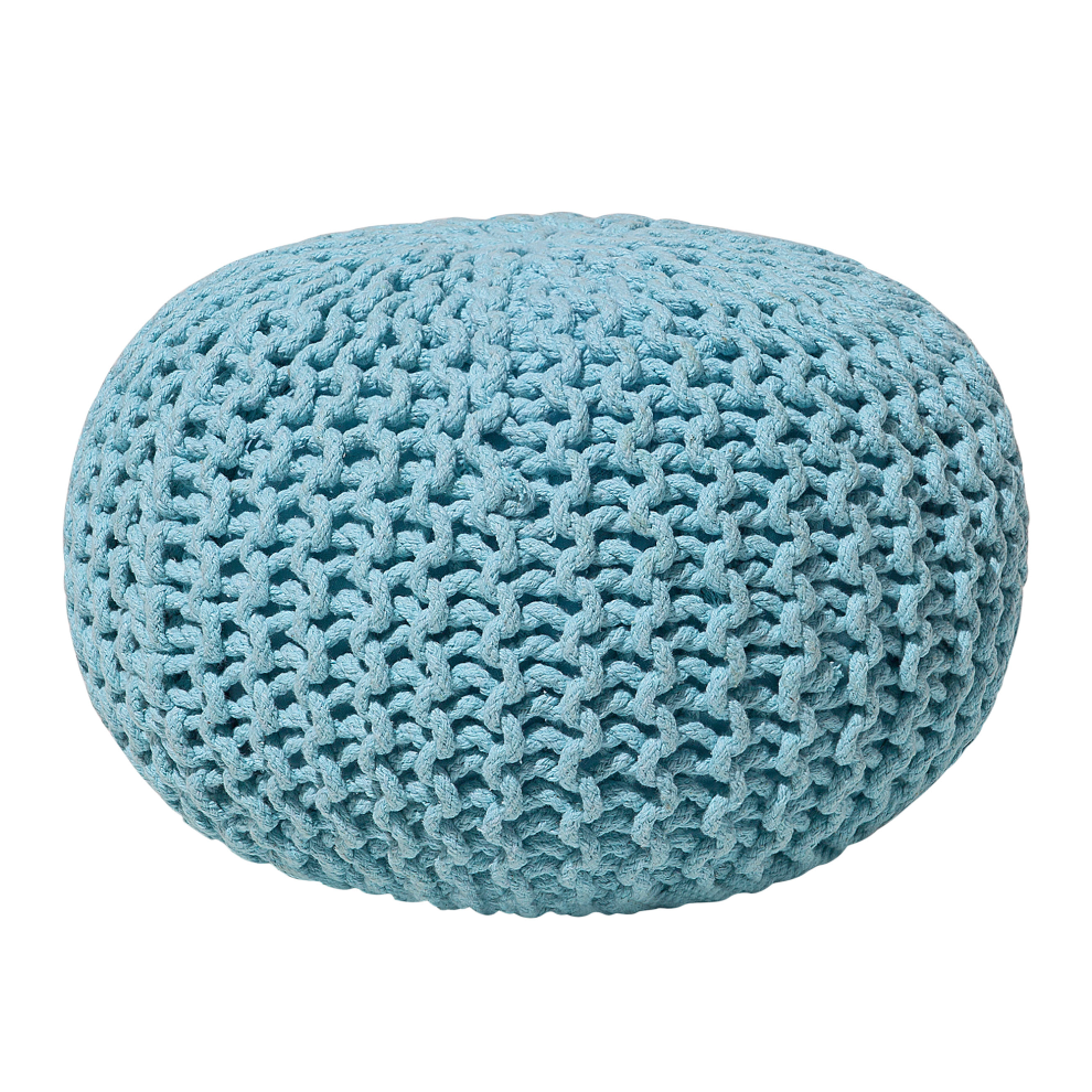 Beliani Pouffe Conrad Cotton Light Blue