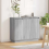 VidaXL vidaXL LED Sideboard Grey Sonoma 90 x 32 x 75 cm Engineered Wood 1