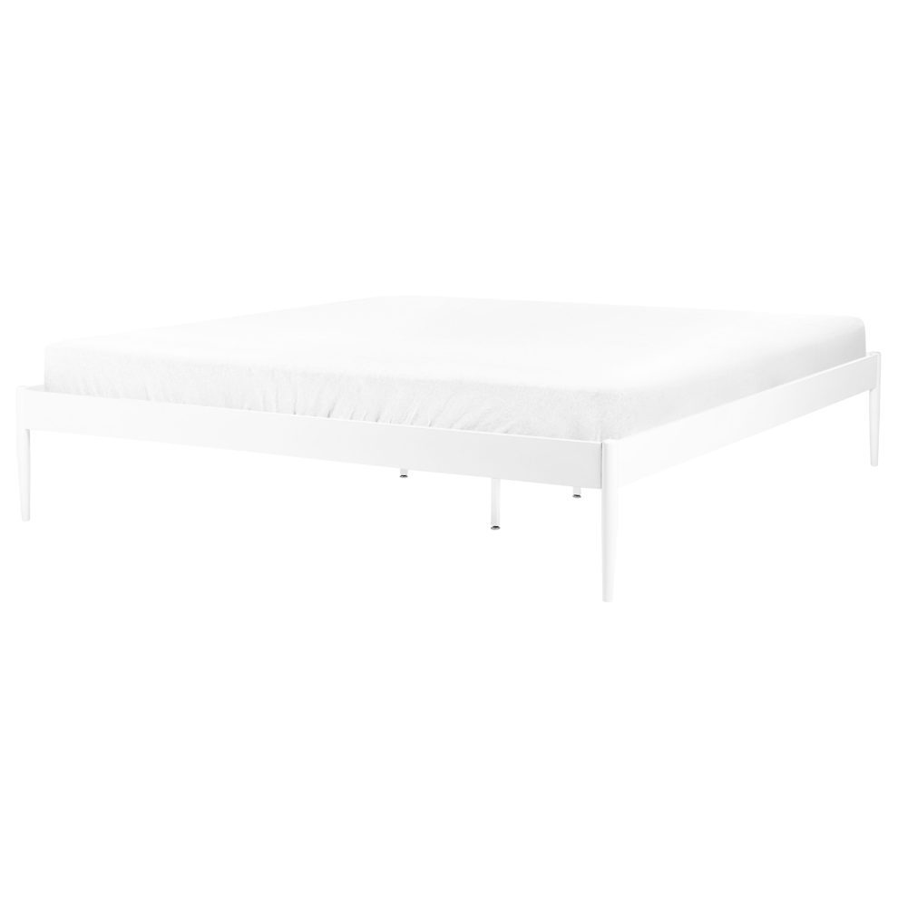 Beliani Bed Metal Vaurs 180 X 200 Cm (Eu Super King) White