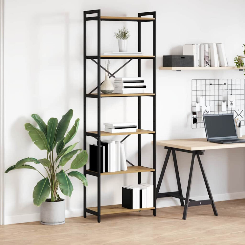 Vidaxl Bookshelf Artisan Oak 60 X 30 X 190 Cm Engineered Wood