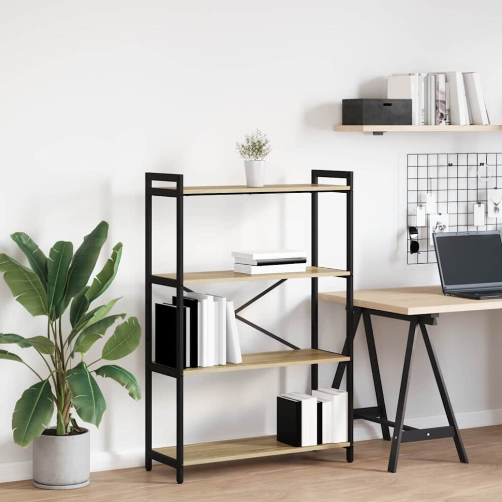 Vidaxl Bookshelf Sonoma Oak 80 X 30 X 120 Cm Engineered Wood