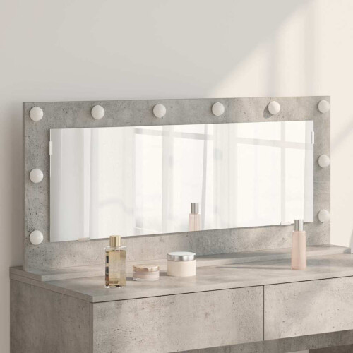 VidaXL vidaXL Vanity Mirror Rectangular Concrete Grey 100 x 45 x 18 cm