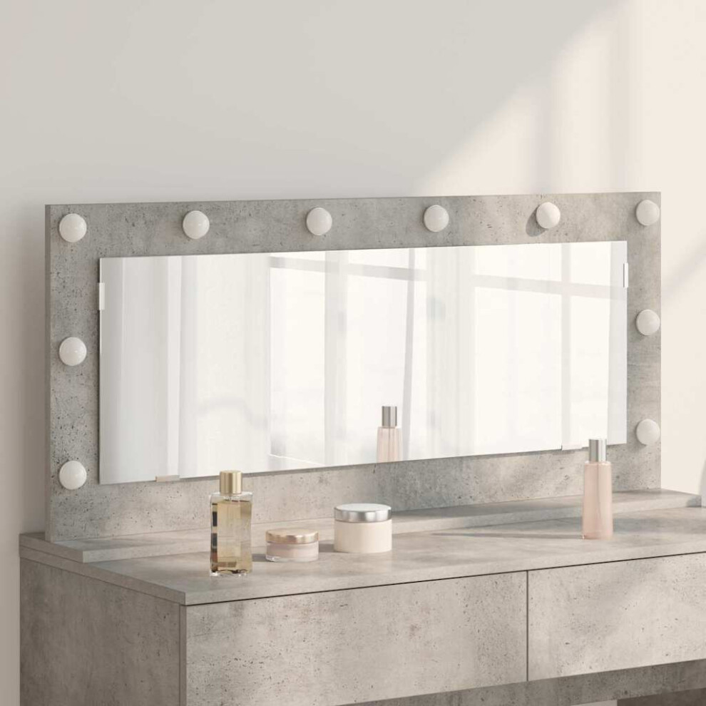 Vidaxl Vanity Mirror Rectangular Concrete 100 X 45 X 18 Cm Grey