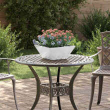 vidaXL Garden Planter 5 pcs Silver 35 x 35 x 15 cm Galvanised Steel