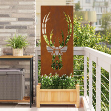 vidaXL Garden Privacy Screen Rusty 50 x 140 cm Weathering steel