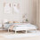 VidaXL vidaXL Bed Frame White 150 x 200 cm Solid Pine wood 1