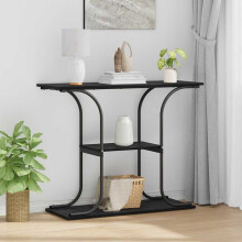 vidaXL Console Table Black Oak 101 x 35 x 80.5 cm Engineered Wood
