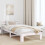 VidaXL vidaXL Bed Frame with Headboard White 90 x 190 cm Solid Pine Wood 1