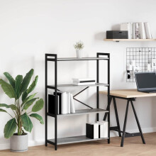 vidaXL Bookshelf Grey sonoma 80 x 30 x 120 cm Engineered Wood