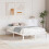 VidaXL vidaXL Bed Frame White 135 x 190 cm Solid Pine Wood 1
