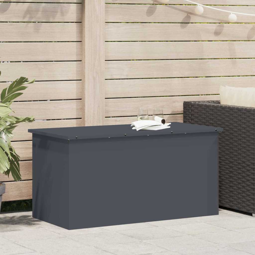 Vidaxl Outdoor Storage Box 100 X 50.5 X 50 Cm Steel Anthracite