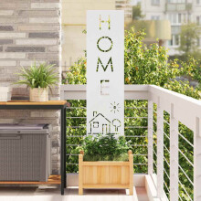 vidaXL Garden Privacy Screen White 32 x 140 cm Cold-rolled steel