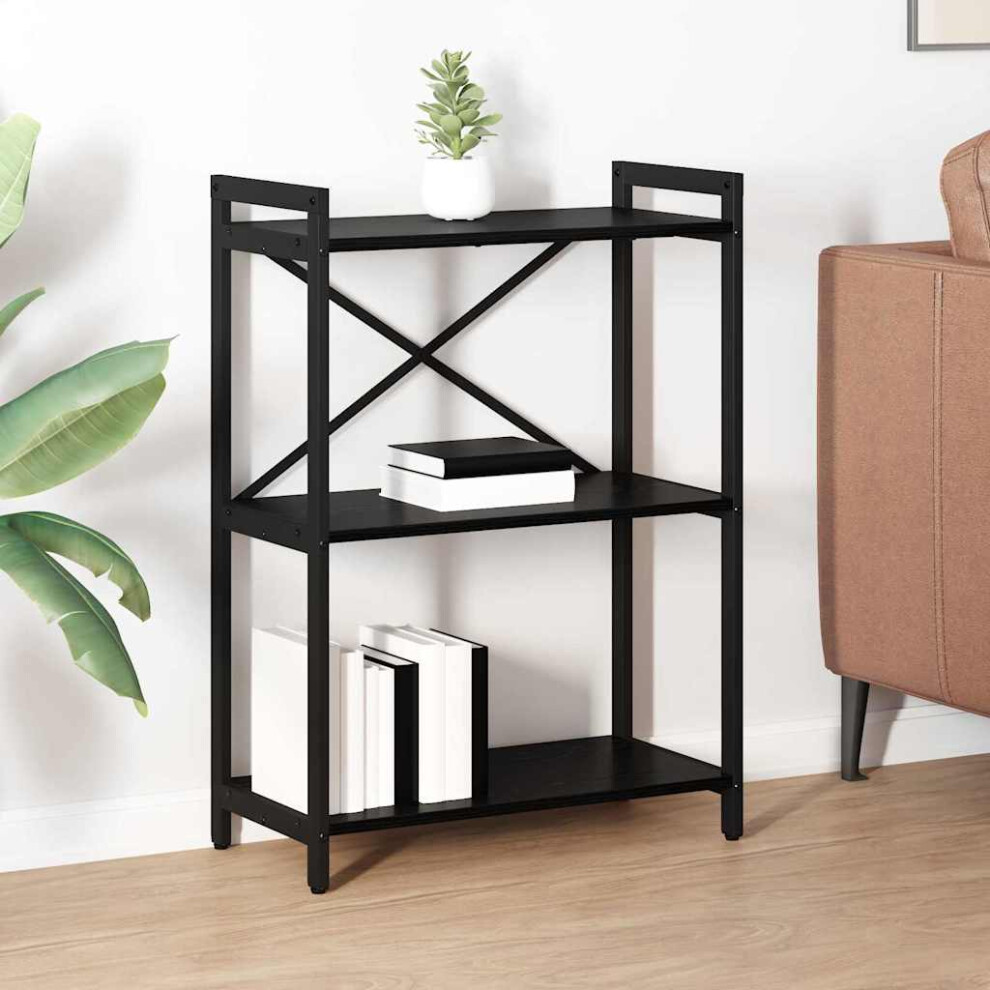 Vidaxl Bookshelf Black Oak 60 X 30 X 85 Cm Engineered Wood
