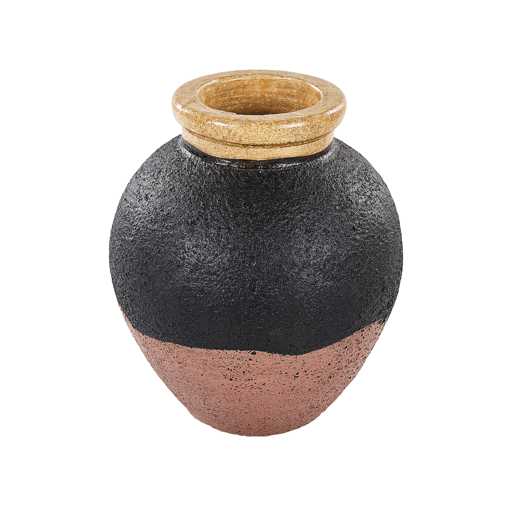 Beliani Decorative Vase Daulis Ceramic 31 Cm Black