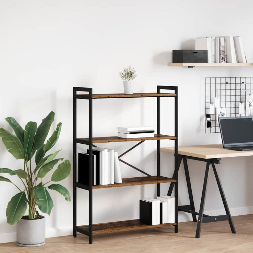 Vidaxl Bookshelf Old Wood 80 X 30 X 120 Cm Engineered Wood