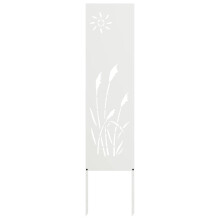 vidaXL Garden Privacy Screen White 32 x 140 cm Cold-rolled steel