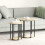 VidaXL vidaXL Side Table Set with Shelf 2 pcs Brown 1