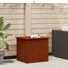 vidaXL Outdoor Storage Box Rusty 55 x 50.5 x 50 cm Steel