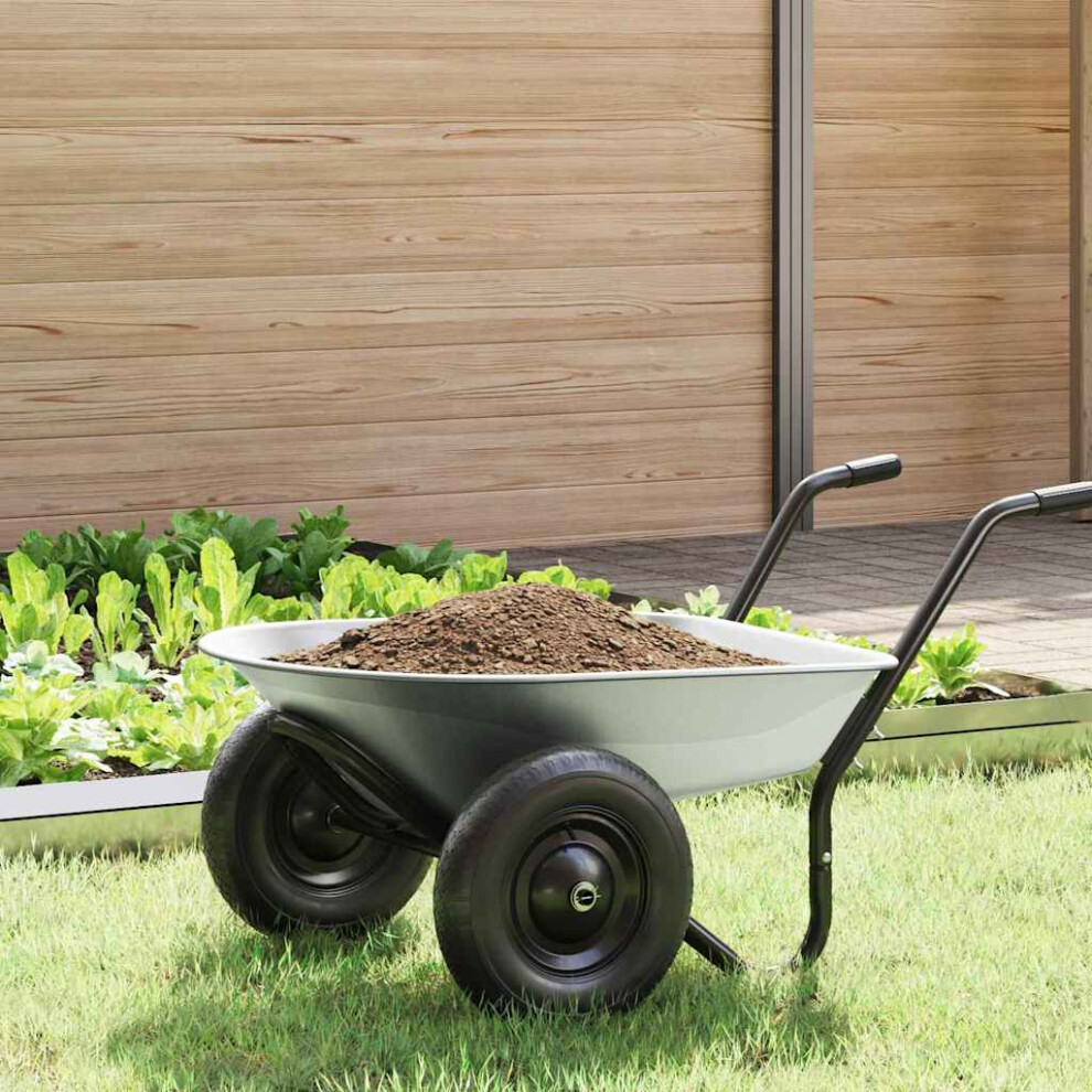 Vidaxl Wheelbarrow Tray Replacement Silver 90 X 63 X 28 Cm Steel
