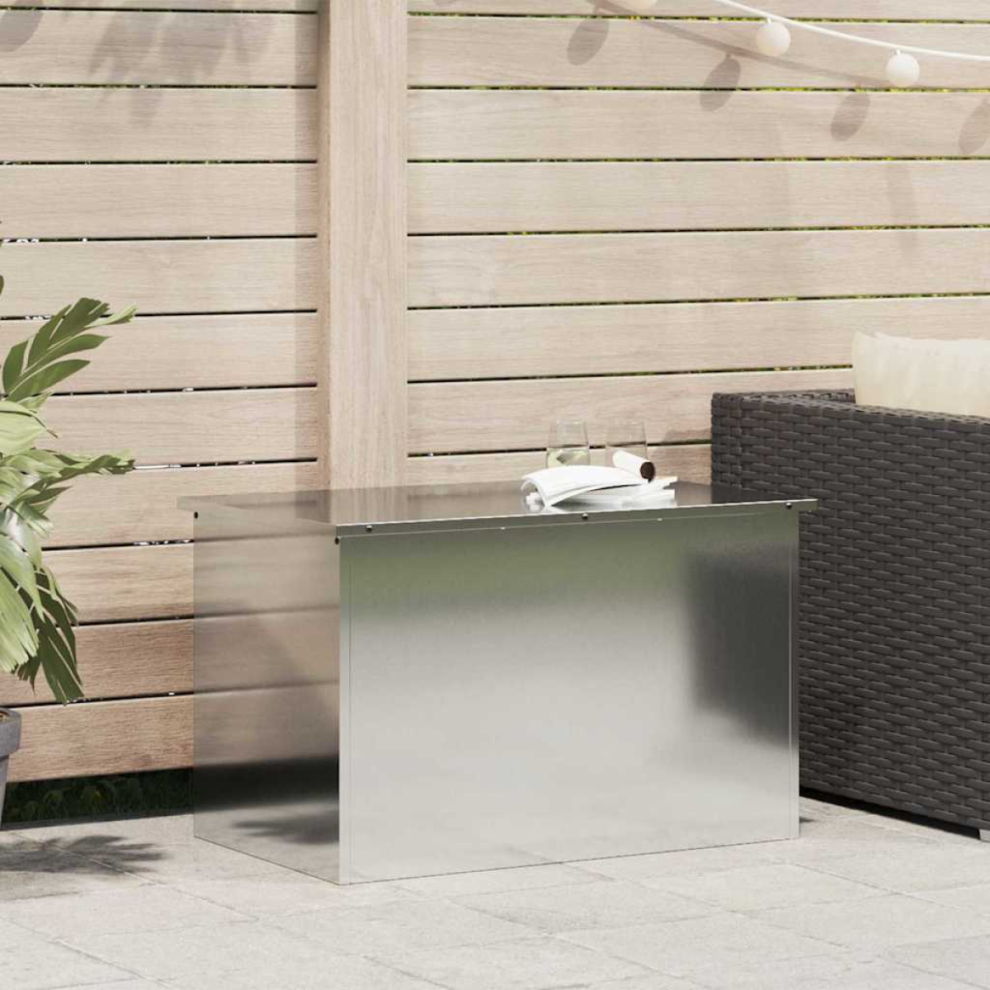 Vidaxl Outdoor Storage Box 80 X 50.5 X 50 Cm Steel Silver