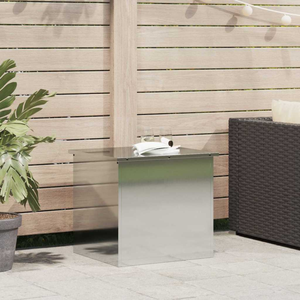 Vidaxl Outdoor Storage Box 55 X 50.5 X 50 Cm Steel Silver