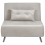 Beliani Single Sofa Bed FARRIS Velvet Light Grey 1