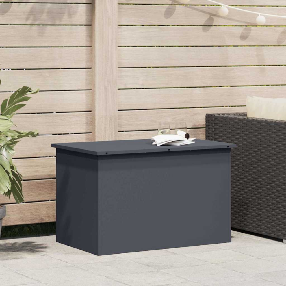 Vidaxl Outdoor Storage Box 80 X 50.5 X 50 Cm Steel Anthracite
